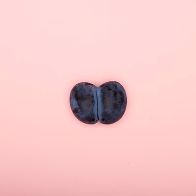 Eine Pflaume als symbolisches Bild zum Thema Anal Sex.